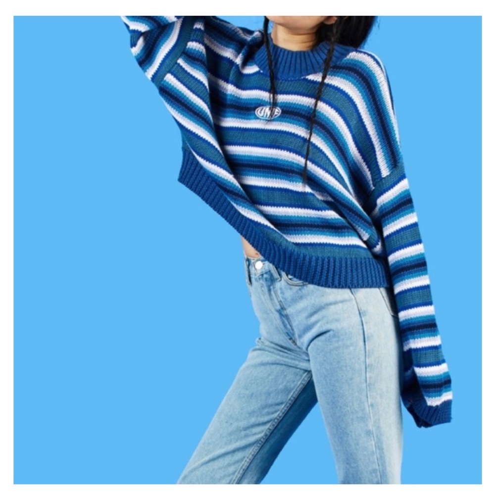Unif Blue Clarissa Sweater Striped